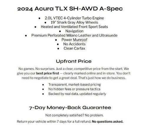 2024 Acura TLX SH-AWD w/A-Spec Package