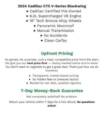 2024 Cadillac CT5-V 4dr Sdn Blackwing