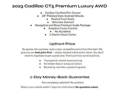 2023 Cadillac CT5 4dr Sdn Premium Luxury