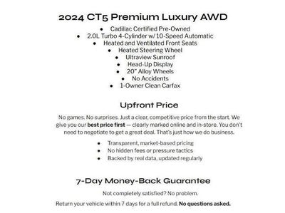 2024 Cadillac CT5 4dr Sdn Premium Luxury