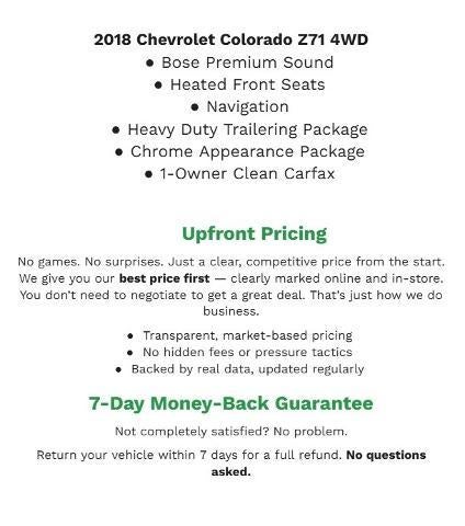 2018 Chevrolet Colorado 4WD Crew Cab 128.3 Z71