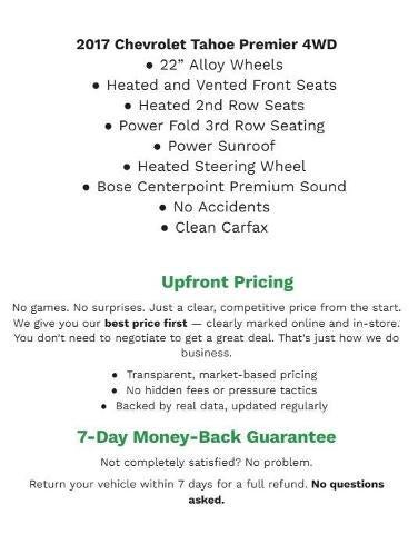 2017 Chevrolet Tahoe 4WD 4dr Premier