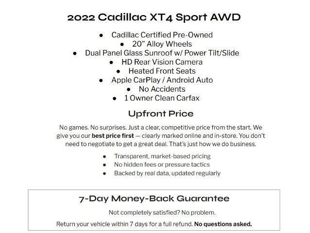 2022 Cadillac XT4 AWD 4dr Premium Luxury