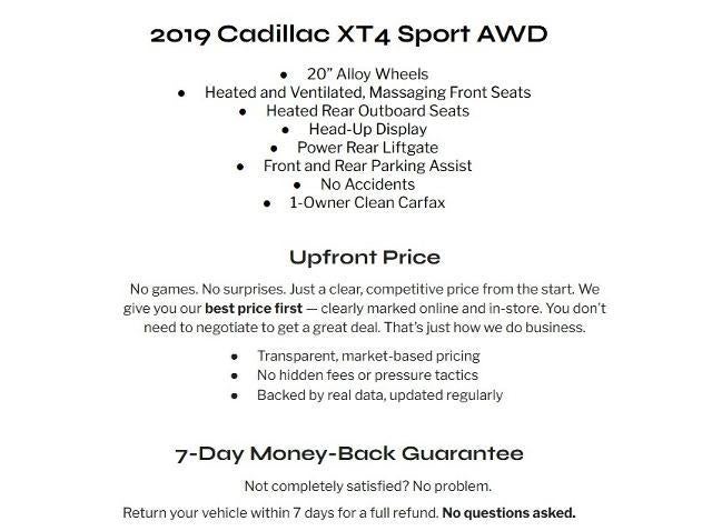 2019 Cadillac XT4 AWD Sport