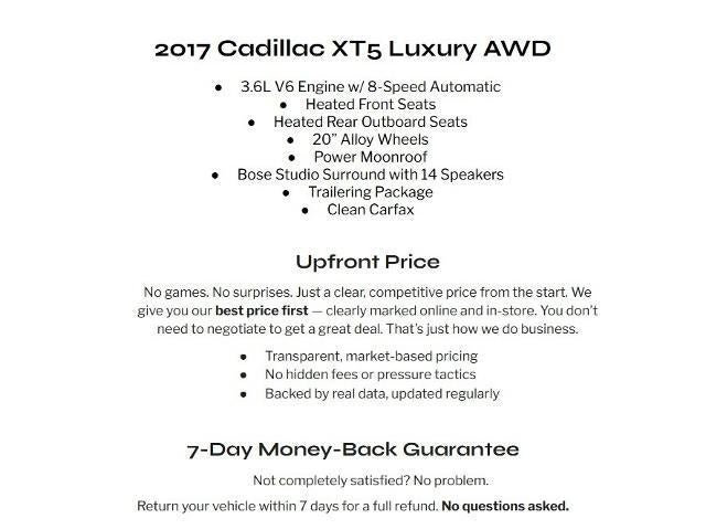 2017 Cadillac XT5 AWD 4dr Luxury