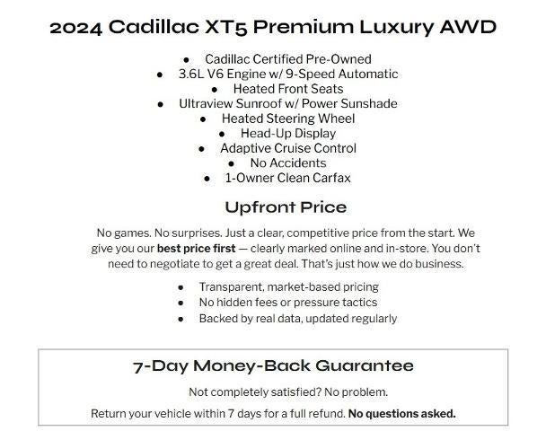 2024 Cadillac XT5 AWD 4dr Premium Luxury