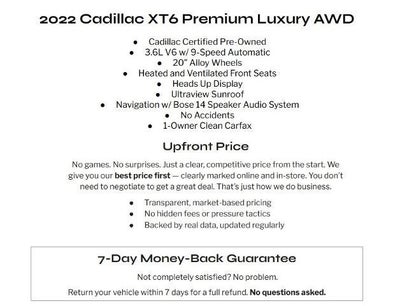 2022 Cadillac XT6 AWD 4dr Premium Luxury