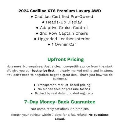 2024 Cadillac XT6 AWD 4dr Premium Luxury