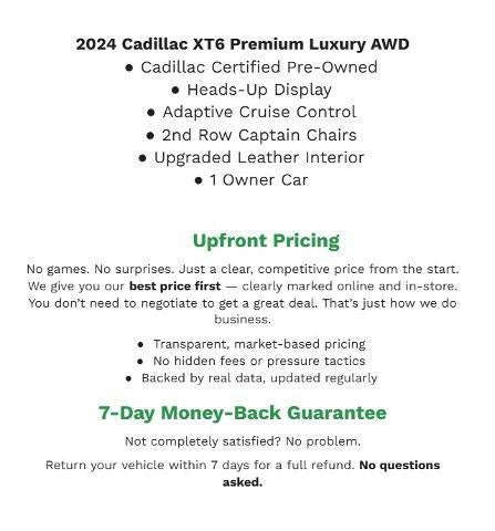 2024 Cadillac XT6 AWD 4dr Premium Luxury