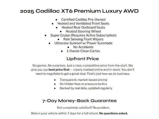 2025 Cadillac XT6 AWD 4dr Premium Luxury
