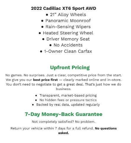 2022 Cadillac XT6 AWD 4dr Sport
