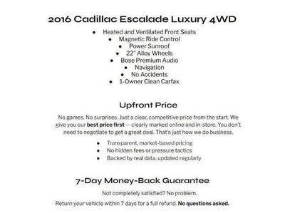 2016 Cadillac Escalade 4WD 4dr Luxury Collection