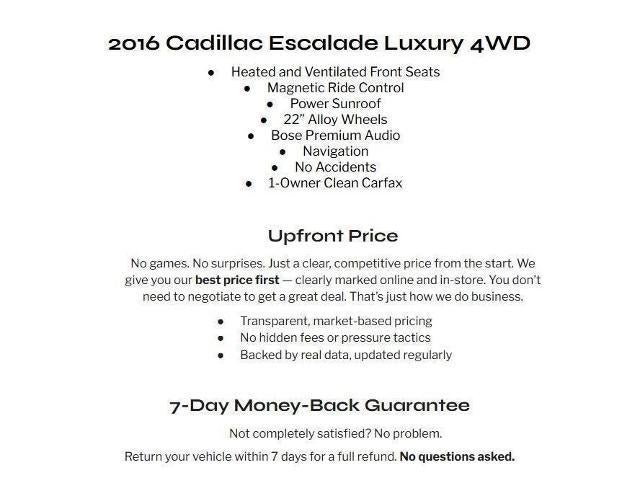 2016 Cadillac Escalade 4WD 4dr Luxury Collection