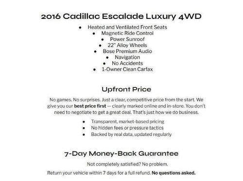 2016 Cadillac Escalade 4WD 4dr Luxury Collection
