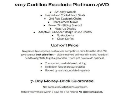 2017 Cadillac Escalade 4WD 4dr Platinum