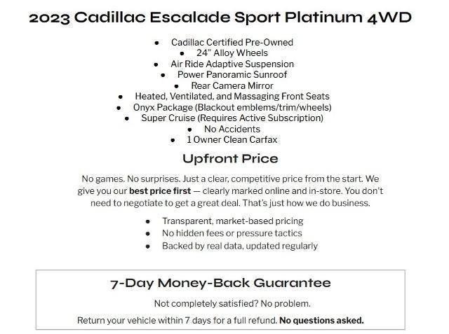 2023 Cadillac Escalade 4WD 4dr Sport Platinum
