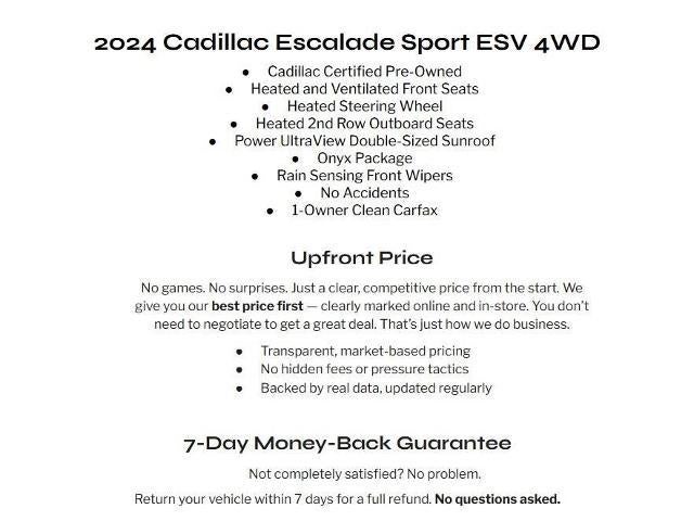 2024 Cadillac Escalade ESV 4WD 4dr Sport