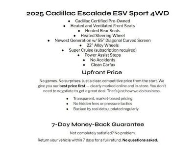 2025 Cadillac Escalade ESV 4WD 4dr Sport