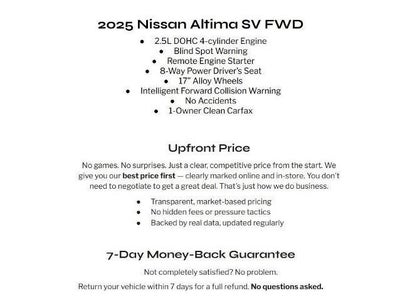 2025 Nissan Altima SV FWD