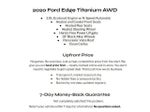 2020 Ford Edge Titanium AWD