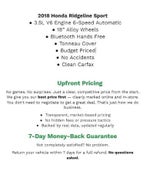 2018 Honda Ridgeline Sport AWD