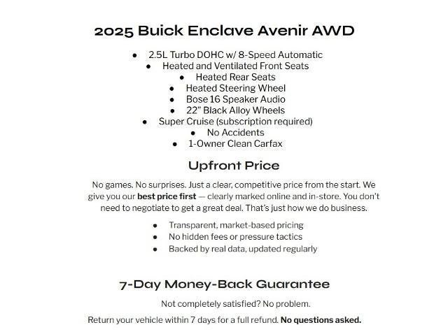 2025 Buick Enclave 4dr Avenir