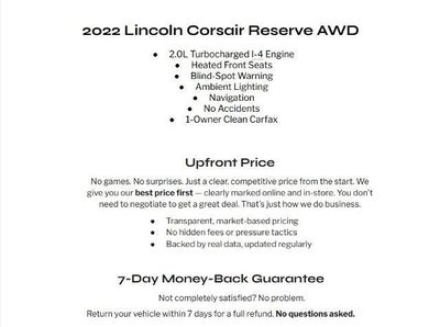 2022 Lincoln Corsair Reserve AWD