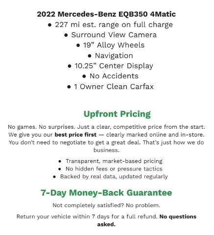 2022 Mercedes-Benz EQB EQB 350 4MATIC® SUV