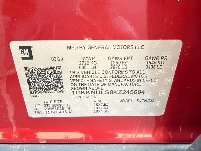 2019 GMC Acadia AWD 4dr SLT w/SLT-1