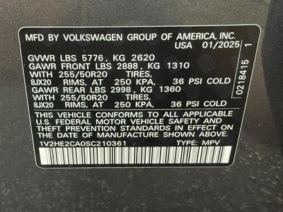 2025 Volkswagen Atlas Cross Sport 2.0T SE w/Technology 4MOTION