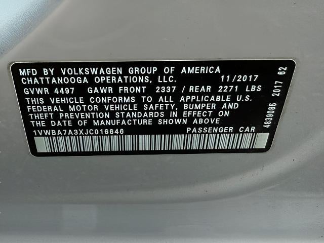 2018 Volkswagen Passat 2.0T SE Auto