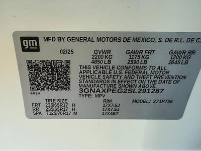 2025 Chevrolet Equinox AWD 4dr LT w/2LT