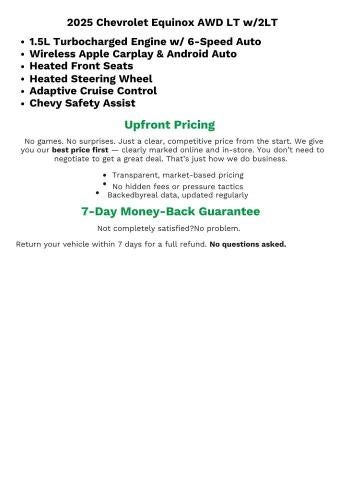 2025 Chevrolet Equinox AWD 4dr LT w/2LT