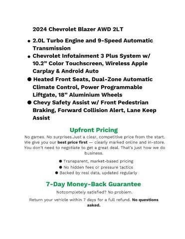2024 Chevrolet Blazer AWD 4dr LT w/2LT