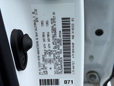 2023 Toyota Tacoma 4WD TRD Off Road Double Cab 5' Bed V6 MT