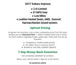 2017 Subaru Impreza 2.0i Limited 5-door CVT