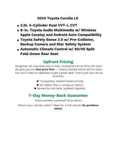2024 Toyota Corolla LE CVT