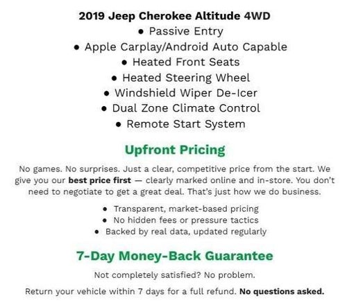 2019 Jeep Cherokee Altitude 4x4