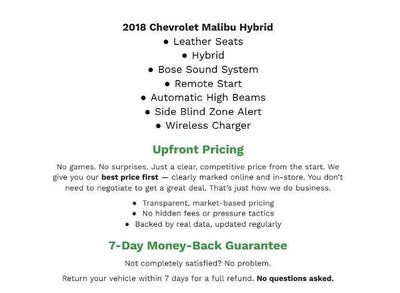 2018 Chevrolet Malibu 4DR SDN HYBRID W/1HY **AUTOMATIC HIGH BEAMS**WIRELESS CHARGER**BOSE SOUND SYSTEM**
