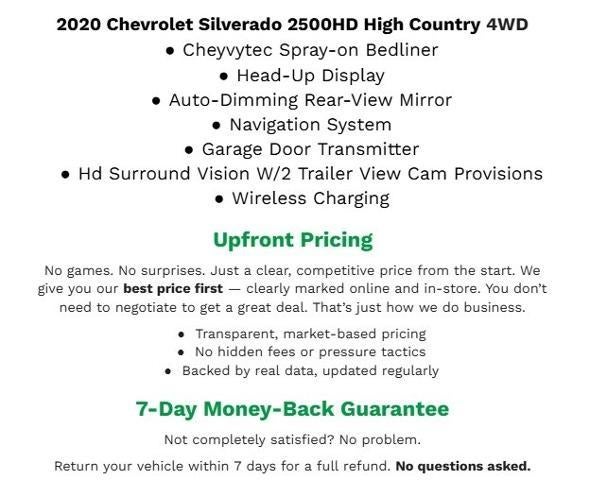 2020 Chevrolet Silverado 2500 HD 4WD Crew Cab 159 High Country