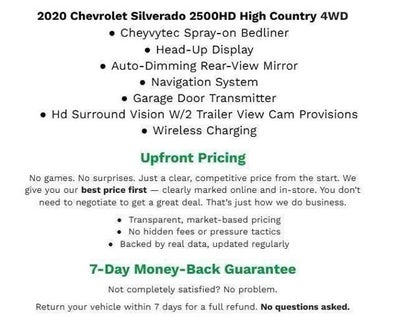 2020 Chevrolet Silverado 2500 HD 4WD Crew Cab 159 High Country