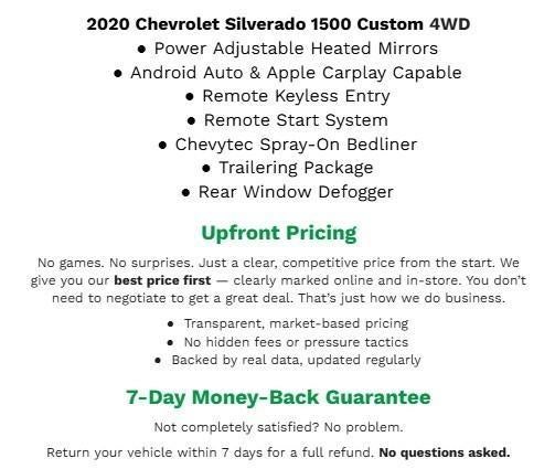 2020 Chevrolet Silverado 1500 4WD Double Cab 147 Custom