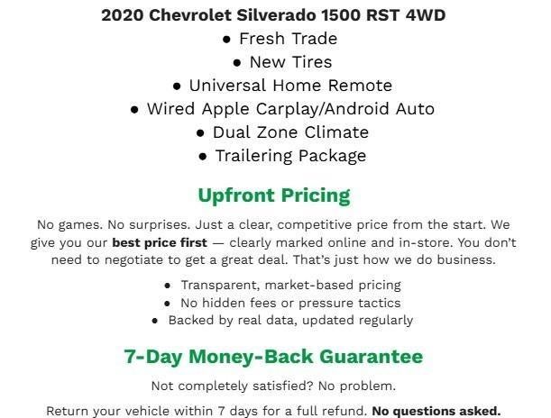 2020 Chevrolet Silverado 1500 4WD Crew Cab 147 RST