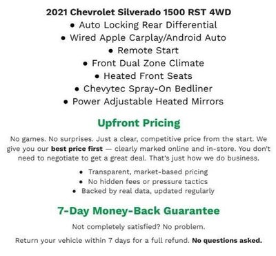 2021 Chevrolet Silverado 1500 4WD CREW CAB 147 RST **REMOTE START**HEATED FRONT SEATS**APPLE CARPLAY/ANDROID AUTO**