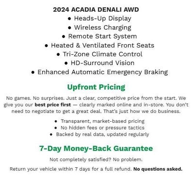 2024 GMC Acadia AWD 4dr Denali