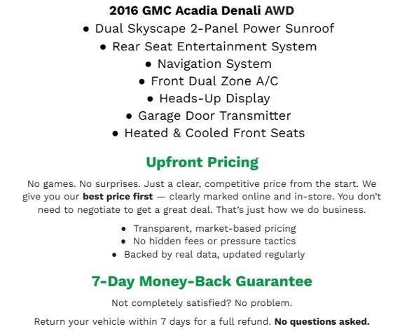 2016 GMC Acadia AWD 4dr Denali