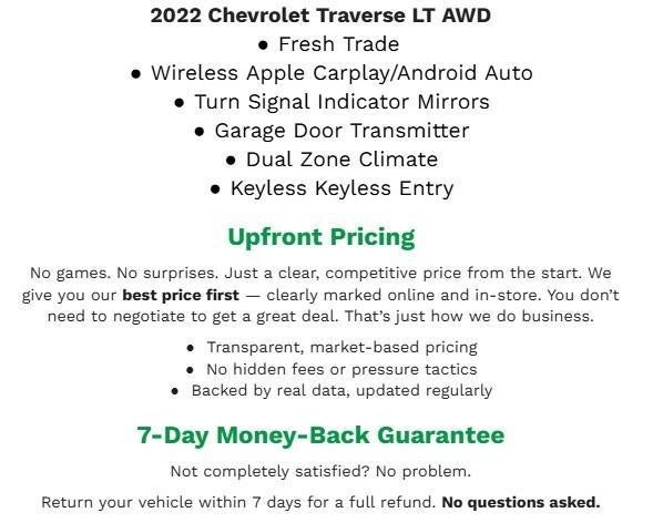 2022 Chevrolet Traverse AWD 4dr LT Cloth w/1LT