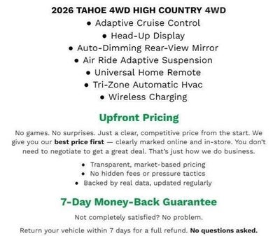 2026 Chevrolet Tahoe 4WD 4dr High Country