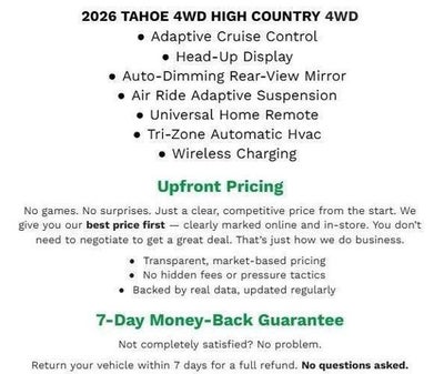 2026 Chevrolet Tahoe 4WD 4dr High Country
