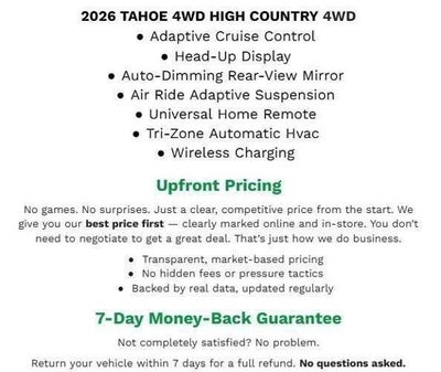 2026 Chevrolet Tahoe 4WD 4dr High Country